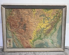 Hammond's Raised Relief Map of the United States USA, 1944 picture