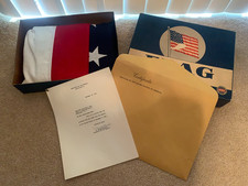 5x8 United States Flag Flown Dec 9 1961 US Capitol J George Stewart Signed Paper picture