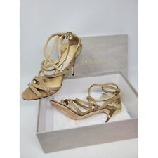Jimmy Choo Vargo Metallic-Trimmed Suede Strappy Sandal 39.5 picture