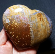Rare 486.6G  Natural Polished Orbicular Ocean Jasper Heart Reiki Healing YQ17 picture