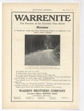 1917 Warren Brothers of Boston Ad: Columbia River Highway, Oregon Scene Pictured picture