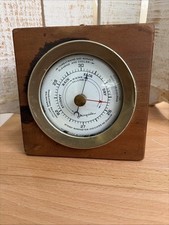 (978). Vintage Airguide Wooden Barometer Made in USA Desktop Mid Century picture
