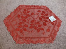 Collectible Beautiful Heritage Lace Doily Redwood 14 x 20