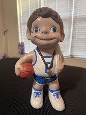 Vintage 1970s Basketball Player SmileyBoy Ceramic Atlantic Mold Figurine Blue 11 picture