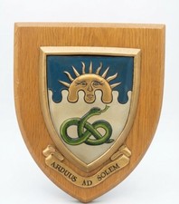 Vintage Manchester University Shield Crest Arduus Ad Solem Heraldic UK picture