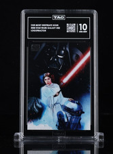 2025 TOPPS STAR WARS GALAXY #50 LOGOFRACTOR /77 OUR MOST DESPERATE HOUR TAG 10 picture