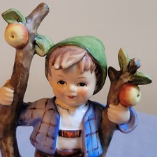 Vintage Goebel Hummel  Figurine Small Boy Climbing Apple Tree Bird West Germany  picture