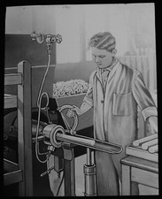 ANTIQUE Magic Lantern Slide DUNSTON SOAP FACTORY PLODDER C1920 CWS ADVERTISING  picture