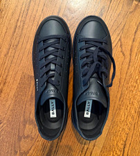 Bally Men's Black Leather Low Top Lace-Up Sneakers US 10.5 D EU 43.5 picture