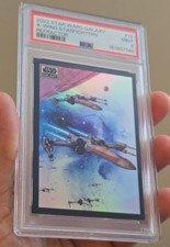 2022 STAR WARS GALAXY X-WING STARFIGHTERS #12 REFRACTOR TRADING CARD PSA 9 MINT picture