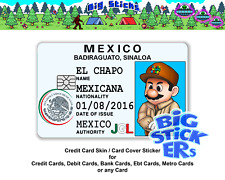 EL Super Chapo Shorty ID Credit Card Skin Cover SMART Sticker Wrap Decal picture