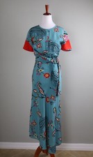 ETRO Italy $2390 Paisley Print Silk Tie Waist Keyhole Maxi Dress Size IT 38 picture