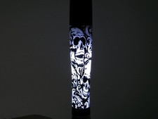 Skulls with scroll design lighted ink pen picture