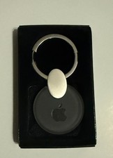 RARE NEW IN BOX Apple Macintosh key charm frosted glass design w/ metal keyring picture