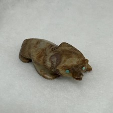 Zuni Fetish Native BADGER Turquoise Eyes ***READ*** picture