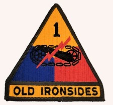 US ARMY 1ST ARMORED DIVISION OLD IRONSIDES USGI US GOVERNMENT ISSUE PATCH picture