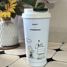 New 2025 Starbucks Limited White 16oz Cup Stainless Steel Desk Cup picture