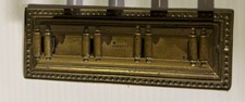 Antique French Brass Desk Accessory Letter Holder Document Sorter Brevete Patent picture