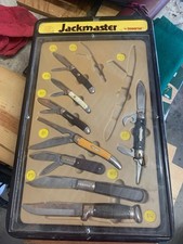 Vintage 1950s Imperial Jackmaster Pocket Knife Display w/ 6 Knives & Stock Card picture