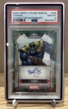 🏆 2024 TOPPS CHROME MARVEL MARVEL CHARACTER AUTOS #MI5 THANOS  /99 PSA 10 picture