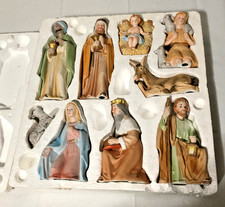 Vintage Homco Porcelain Figurine Nativity Scene Set/#5599/Religous Christmas picture