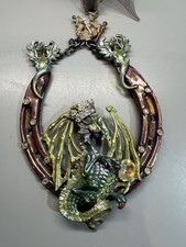 Kirks Folly Protected By Dragons Horseshoe Good Luck Ornament picture