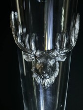 Vintage Arthur Court Wildlife Footed Barware Glasses Set 4 Bear Stag Bull Elk picture