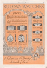 Bulova Watches Vintage 1924 Magazine Ad Wristwatch Pocket Watch Gifts picture