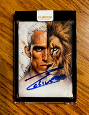 UFC Champions Collection Charles Oliveira Lion Short Print Auto -JSA Certified picture