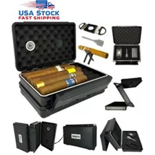 MAC®️ Cigar Case Double Sided Travel Humidor Hygrometer Waterproof Cigar picture