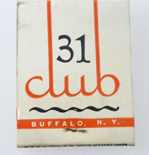 Thirty One Club Matchbook Vintage Di Giulio's 31 Buffalo NY Cover picture