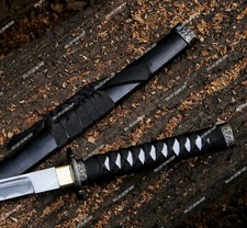 Fully Handmde D2 Steel Full-Tang Katana/Ninja/Combat Sword with Scabbard. picture