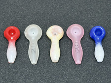 5x GRAV Hand-Blown Colorful Spoon Glass Pipes Wholesale Lot picture