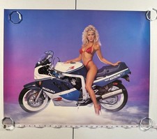 Vintage 1990 Suzuki GSX-R 750 Pin-Up Poster Hurricane Enterprises 1990 28x22 picture