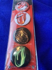 2011 Rolling Stones Button Pin Set Of 4 New picture