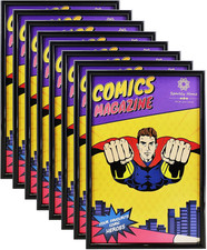 8 Pack Black Comic Book Frame for Current Comics 6 3/4