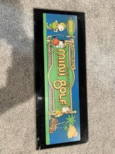 Bally Sente Mini Golf Arcade Marquee Glass Marquee With Translight Vintage Sign  picture