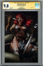 SAVAGE RED SONJA #1 CGC 9.8 SS SIGNED EJIKURE VIRGIN VARIANT /400 LOW POP 13 picture