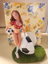 Sexy Soccer Girl Figurine – Bikini Football Player Statue – Sports Pin-Up... picture