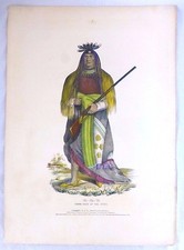 WA-NA-TA Sioux Grand Chief -CB King. McKenney & Hall Folio Greenough. Bowen 1838 picture