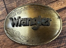 VINTAGE WRANGLER BELT BUCKLE SEE ALL PICTURES picture