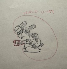 ROBINSON CRUSOE ISLE (1935) - OSWALD THE LUCKY RABBIT - RARE PRODUCTION DRAWING picture