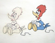 WOODY WOODPECKER  WALTER LANTZ 1970s ORIGINAL PRODUCTION CEL + DRAWING picture