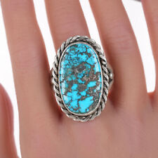 sz15 AE Vintage Southwestern Sterling and turquoise ring picture