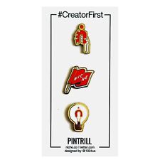 ⚡RARE⚡ PINTRILL x CREATOR FIRST Niche Pin Set *BRAND NEW* 2017 LE picture
