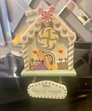 Disney Parks SARATOGA SPRINGS Gingerbread House Ornament Resort RARE 2022 NEW picture