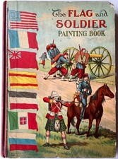 McLoughlin Flag Soldier Painting Book 1900 Military Coloring Book Antique Copy picture
