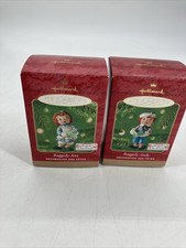 Hallmark Keepsake RAGGEDY ANN & RAGGEDY ANDY Christmas Ornaments  2001 picture