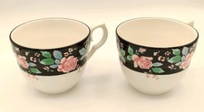 VTG 1988 Victoria's Garden 8102 By Sango, Korea, Floral Tea Cups, Lot Of 2 picture