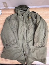 Korean War US Army M-1951 Fishtail Parka with Wool Liner Size Medium picture